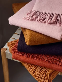 Silkeborg Uldspinderi Puder Og Plaider<Season Plaid, beetroot fra