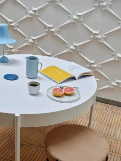 Verpan Spiseborde<Serie 430 bord, hvid af Verner Panton