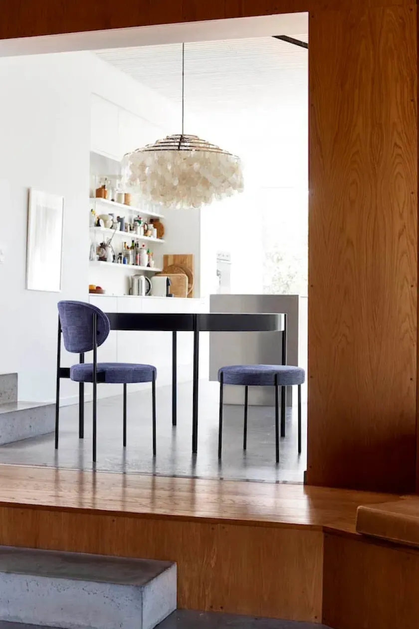 Verpan Spiseborde<Serie 430 bord, sort af Verner Panton