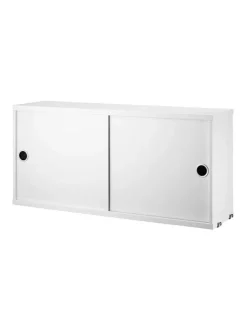 String Furniture Reolsystemer<Skab m. Skydelåger fra String