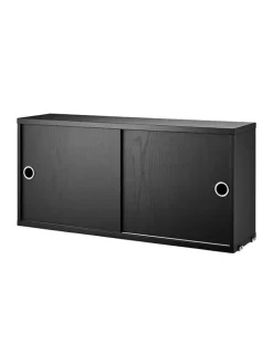 String Furniture Reolsystemer<Skab m. Skydelåger fra String