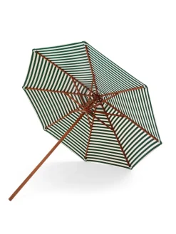 Fritz Hansen Parasoller<Skagerak Messina Parasol Ø300, Light Apricot/Dark Green Stripes fra