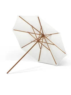 Fritz Hansen Parasoller<Skagerak Messina Parasol Ø300, Light Apricot/Dark Green Stripes fra
