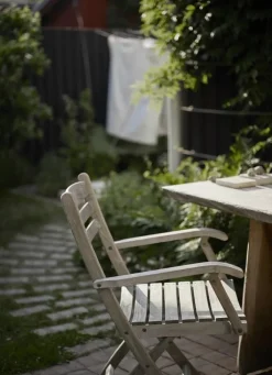 Fritz Hansen Havemøbelsæt<Skagerak Selandia Sæt, 4 armstole og bord 147 fra