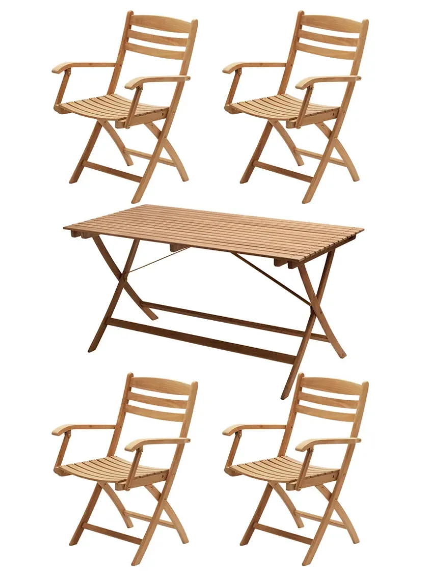 Fritz Hansen Havemøbelsæt<Skagerak Selandia Sæt, 2 stole og bord 75 fra