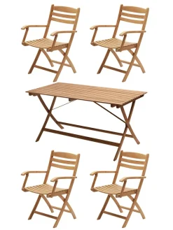 Fritz Hansen Havemøbelsæt<Skagerak Selandia Sæt, 4 stole og bord 147 fra