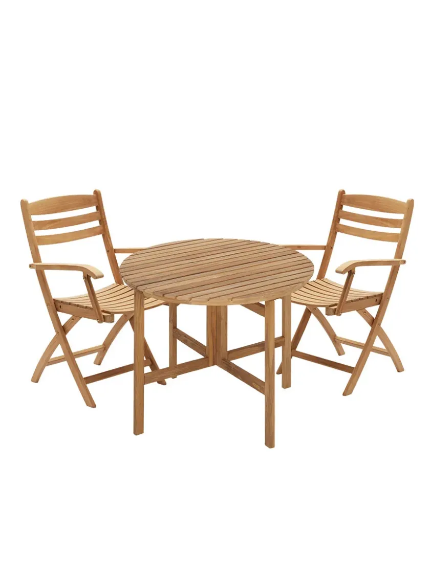 Fritz Hansen Havemøbelsæt<Skagerak Selandia Sæt, 4 stole og bord 147 fra