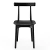 Nine Spisebordsstole<Skinny wooden chair, ash/black fra