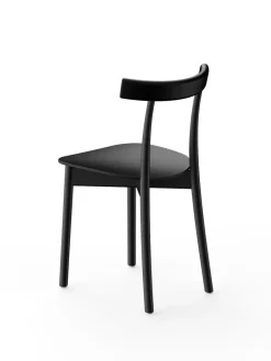 Nine Spisebordsstole<Skinny wooden chair, ash/red fra