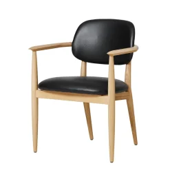 Stellar Works Spisebordsstole<Slow spisebordsstol, eg sort læder fra