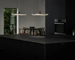 Le Klint Pendler|Spots<Soleil pendel medium, røget eg, papir skærm fra