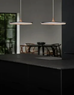 Le Klint Pendler|Spots<Soleil pendel medium, røget eg, plast skærm fra