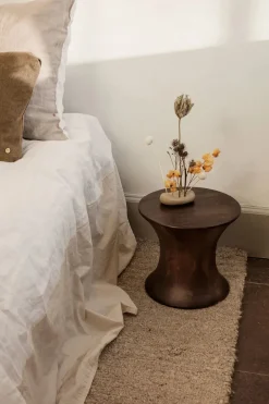 Ferm Living Skamler<Spin Stool, Brown fra