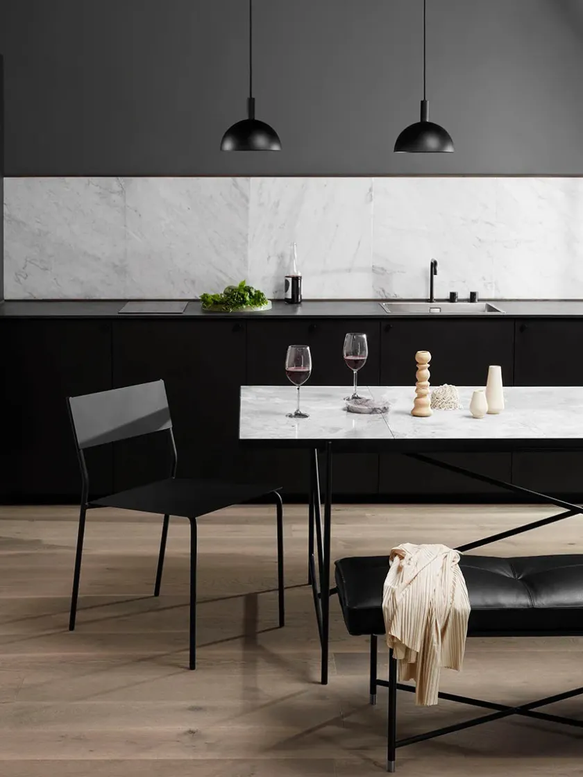 Handvärk Spiseborde<Spisebord 230, sort marmor fra HANDVÄRK