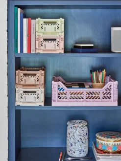 HAY Vaser<Splash Vase Roll Neck Small, green swirl fra