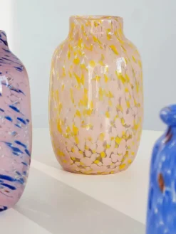 HAY Vaser<Splash Vase Roll Neck Small, green swirl fra