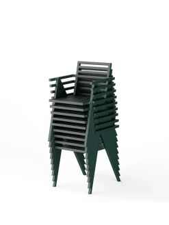 Nine Havestole<Stacking Arm Chair, grøn fra 19 Outdoors