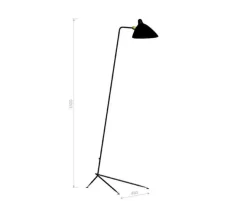 Editions Serge Mouille Gulvlamper|Spots<Standing Lamp w/1 Head/Arm af Serge Mouille