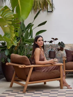 Cane-line Udendørs Loungemøbler|Havestole<Sticks Loungestol, teak fra