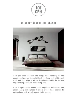 101 Copenhagen Lysekroner|Spots<Stingray Chandelier, grande bronze fra