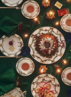 Royal Copenhagen Køkkentekstiler<Stjerne Riflet Jul dug grøn fra