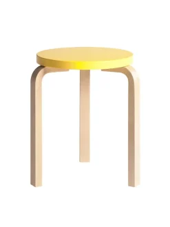 Artek Skamler<Stool 60, yellow lacquered fra