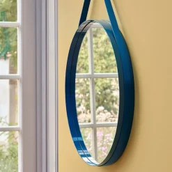 HAY Spejle<Strap Mirror No 2 Ø50 Red - Spejl fra