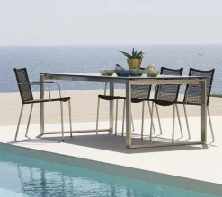 Cane-line Havestole<Straw Stol med Armlæn, rope fra