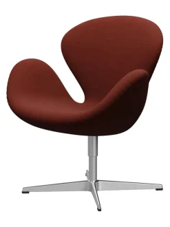 Fritz Hansen Loungestole|Lænestole<Svanen, sort læder/aluminium af Arne Jacobsen