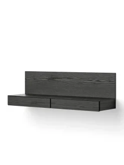 New Works Hylder|Tv-Borde<Tana Wall Mounted Media Module, black stained oak fra