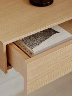 New Works Natborde|Natborde<Tana Wall Mounted Nightstand, black stained oak fra