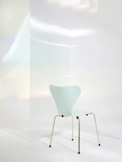 Fritz Hansen Spisebordsstole<70th Anniversary Edition 3107 Spisebordsstol, 7:14 AM Blue af Arne Jacobsen