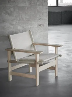 Fredericia Furniture Loungestole|Lænestole<The Canvas Chair, sortlakeret eg sort canvas af Børge Mogensen