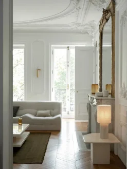 Louise Roe Spots<The Eight Over Eight Lamp Small, white marble fra