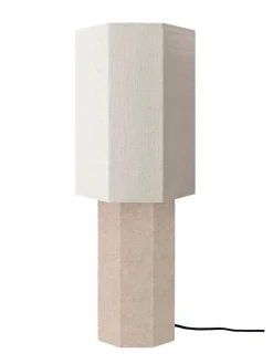 Louise Roe Spots<The Eight Over Eight Lamp Large, beige travertine fra