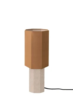 Louise Roe Spots<The Eight Over Eight Lamp Small, beige travertine fra