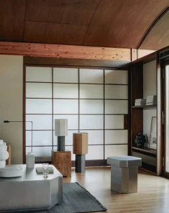 Louise Roe Spots<The Eight Over Eight Lamp Large, white marble fra