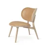 Mater Loungestole|Lænestole<The Lounge Chair, mat lakeret eg med naturfarvet læder fra