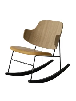 Audo Copenhagen Gyngestole<The Penguin Rocking Chair, eg natur/dakar læder fra