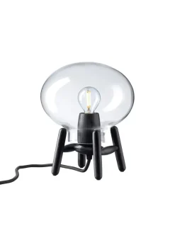 FDB Møbler Spots<U6 Mini Hiti Bordlampe, klart glas/valnød fra
