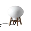 FDB Møbler Spots<U6 Mini Hiti Bordlampe, opalt glas/valnød fra