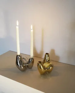 Hein Studio Lysestager<Unity Candleholder, gold fra
