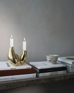 Hein Studio Lysestager<Unity Candleholder, silver fra