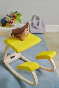 Variér Skamler<Variable Balans Stol, light brown wood/reflect 984 fra