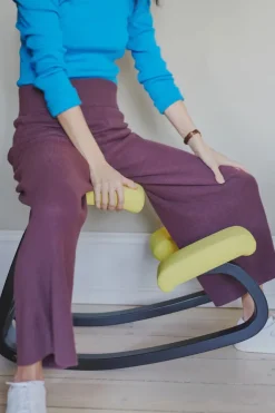 Variér Skamler<Variable Balans Stol, light brown wood/reflect 984 fra