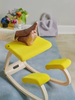 Variér Skamler<Variable Balans Stol, light brown wood/reflect 984 fra