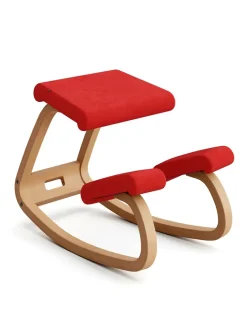 Variér Skamler<Variable Balans Stol, light brown wood fra