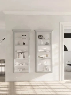 Lindebjerg Design Vitrineskabe<Væghængt Vitrineskab Classic V4, lys grå fra