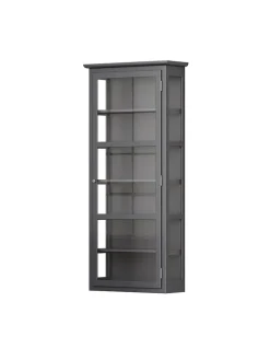 Lindebjerg Design Vitrineskabe<Væghængt Vitrineskab N4, antracit fra