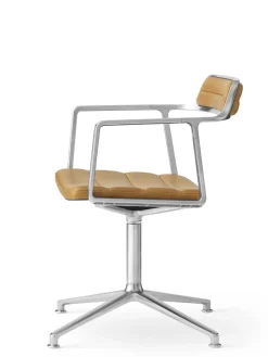 Vipp Spisebordsstole<452 Swivel Chair, camel læder fra
